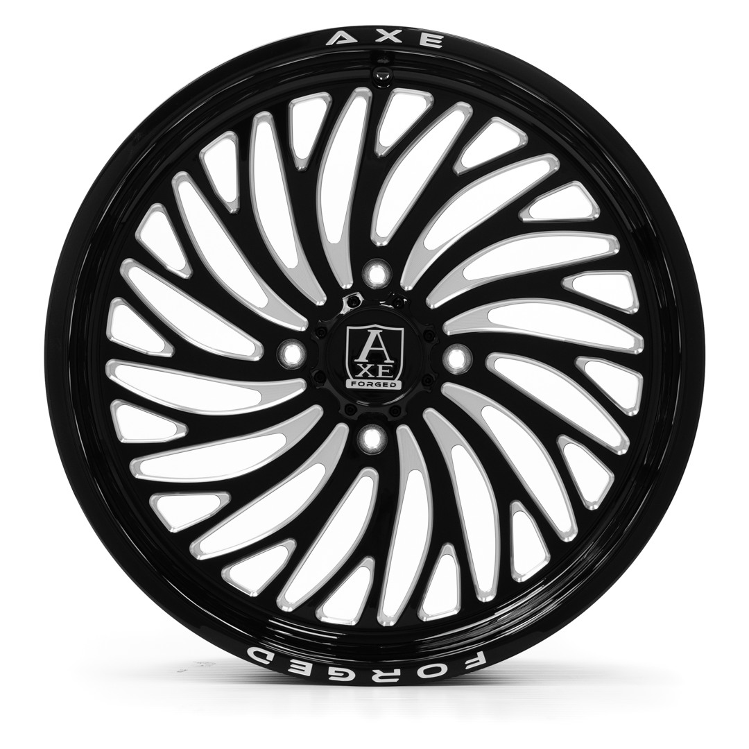 AXE AF10 UTV (left) 24x7 4x137 GLOSS BLACK MILLED