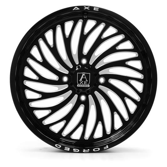AXE AF10 UTV (right) 22x7 4x156 GLOSS BLACK MILLED