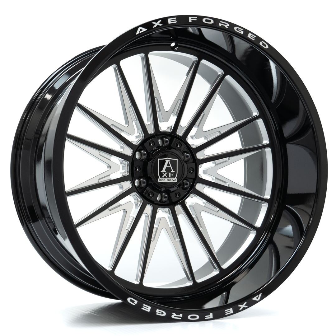 AXE AF12 Forged 26x14 -76 6x135/6x139.7 GLOSS BLACK MILLED