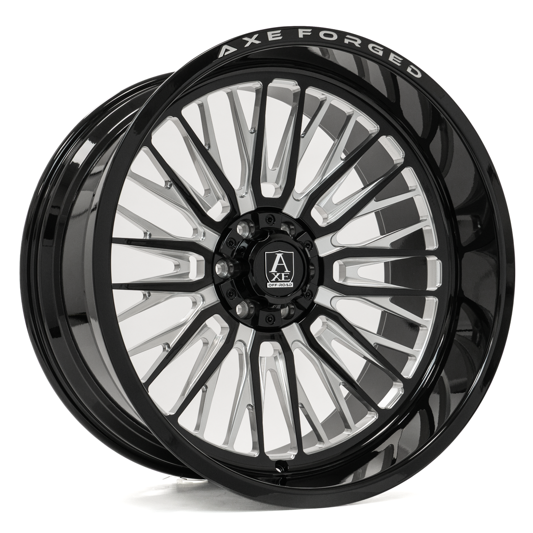 AXE AF14 Lex Forged 24x12 -44 6x135/6x139.7 GLOSS BLACK MILLED