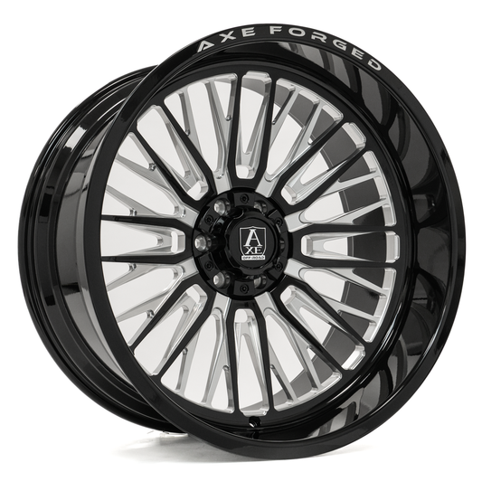 AXE AF14 Lex Forged 24x12 -44 6x135/6x139.7 GLOSS BLACK MILLED