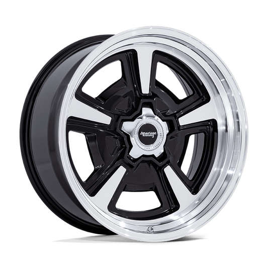AMERICAN RACING VINTAGE VN517 MARAUDER 22x10 6 5x120.65 GLOSS BLACK MCH W/ DIA-CUT LIP