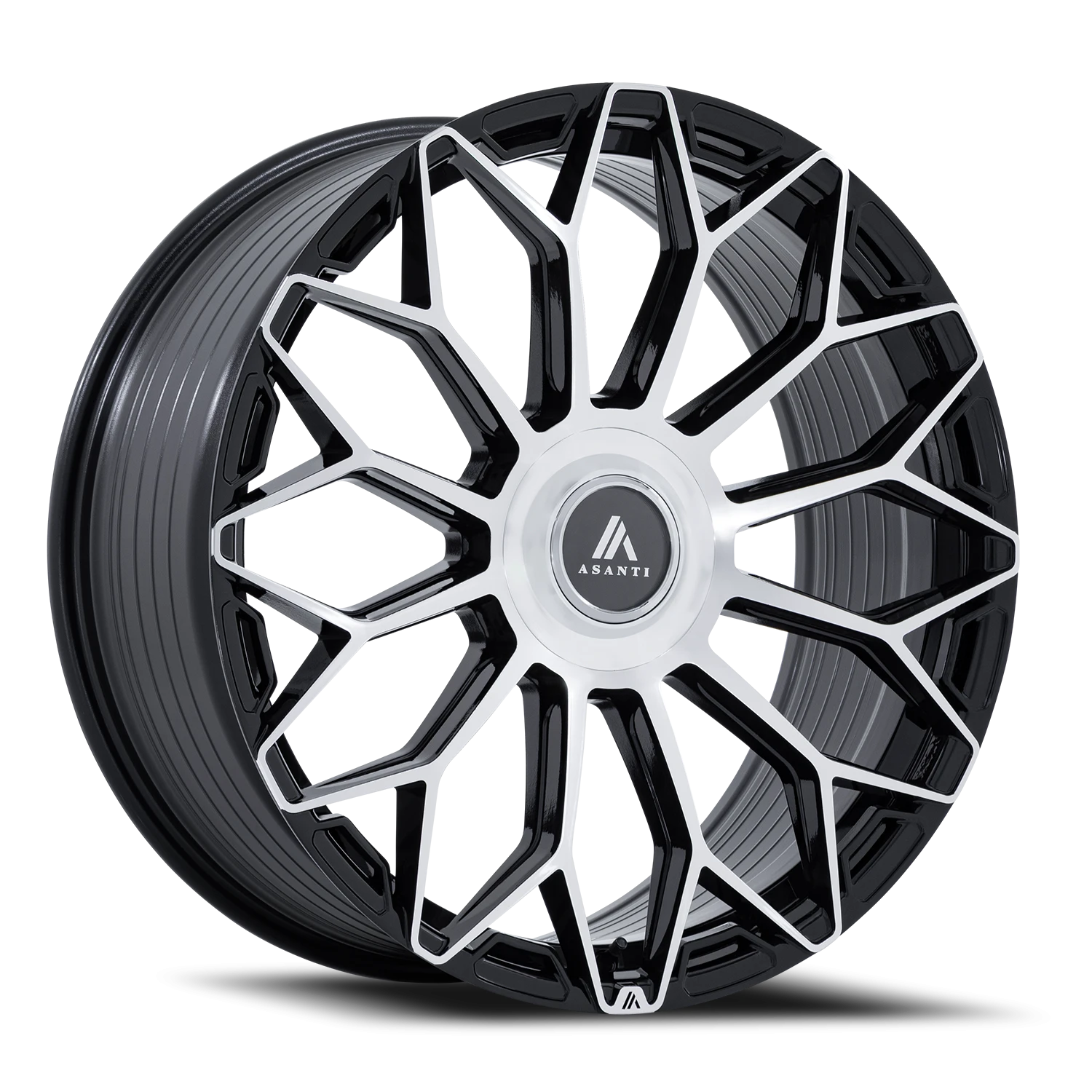 Asanti Black AB051 ENVOY - 20x10.5 40mm 5x112, 5x114.3 Gloss Black Machined Wheel | AB051BD20054640