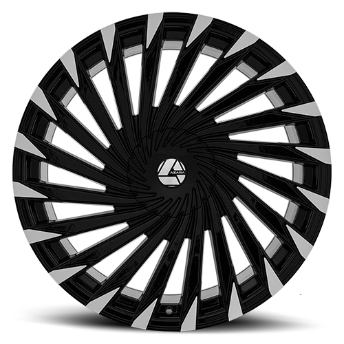 AZARA AZA-501 30X9.5 23 6X135/6X139.7 GLOSS BLACK & MACHINED