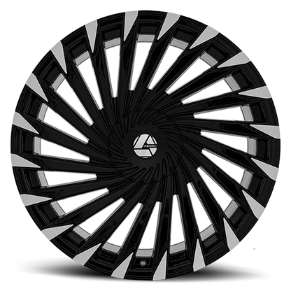 AZARA AZA-501 24X9 30 6X135/6X139.7 GLOSS BLACK & MACHINED