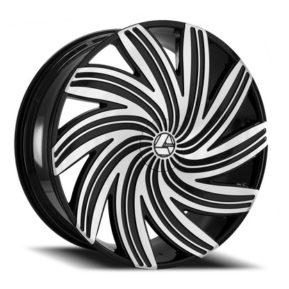 AZARA AZA-502 20X8.5 35 5X114.3/5X120 GLOSS BLACK & MACHINED