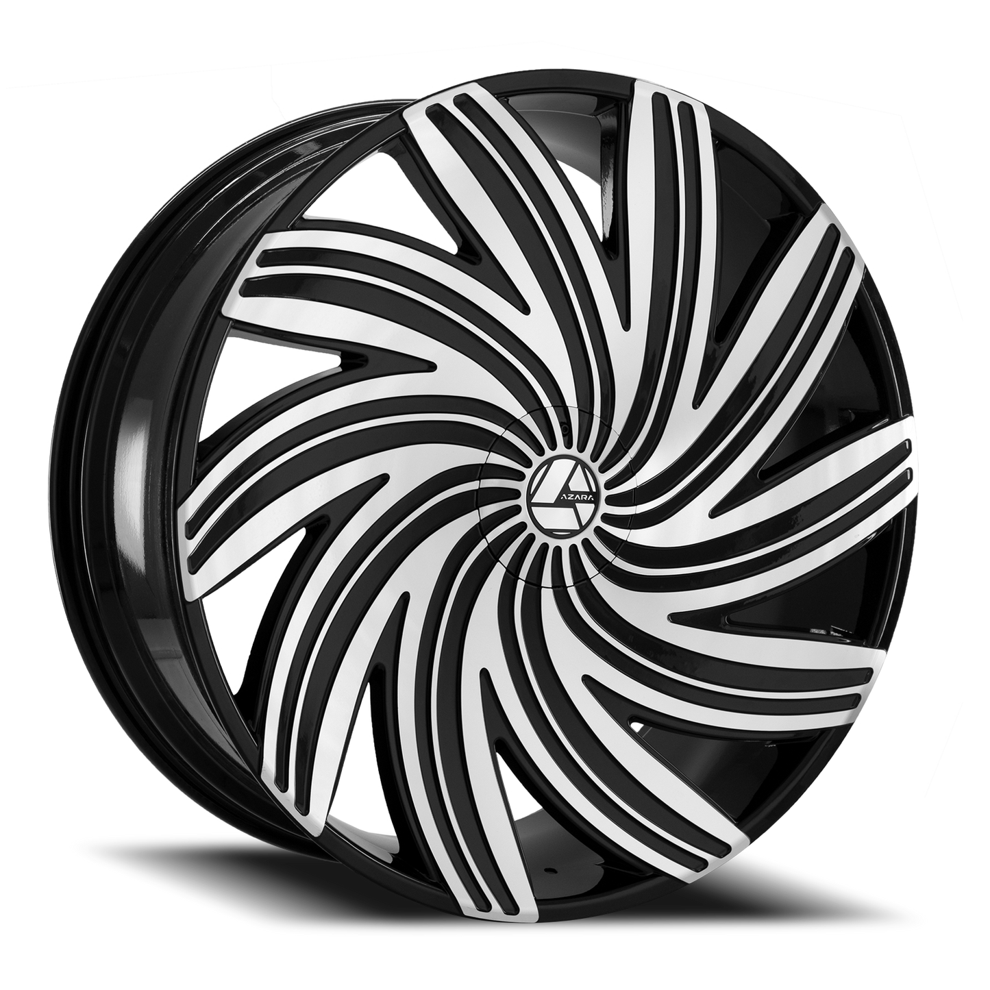 AZARA AZA-502 22X8.5 38 5X110/5X120 GLOSS BLACK & MACHINED
