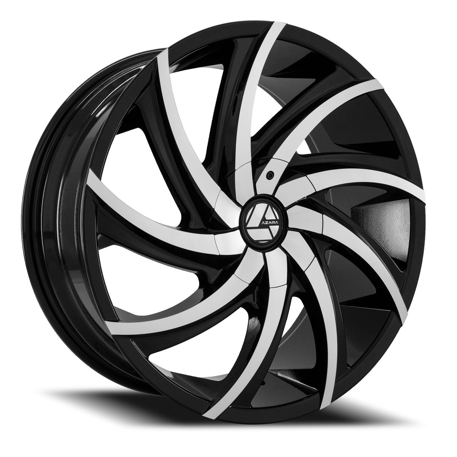 AZARA AZA-503 20X8.5 35 5X112/5X114.3 GLOSS BLACK & MACHINED