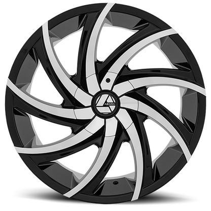 AZARA AZA-503 30X9.5 15 5X115/5X120 GLOSS BLACK & MACHINED