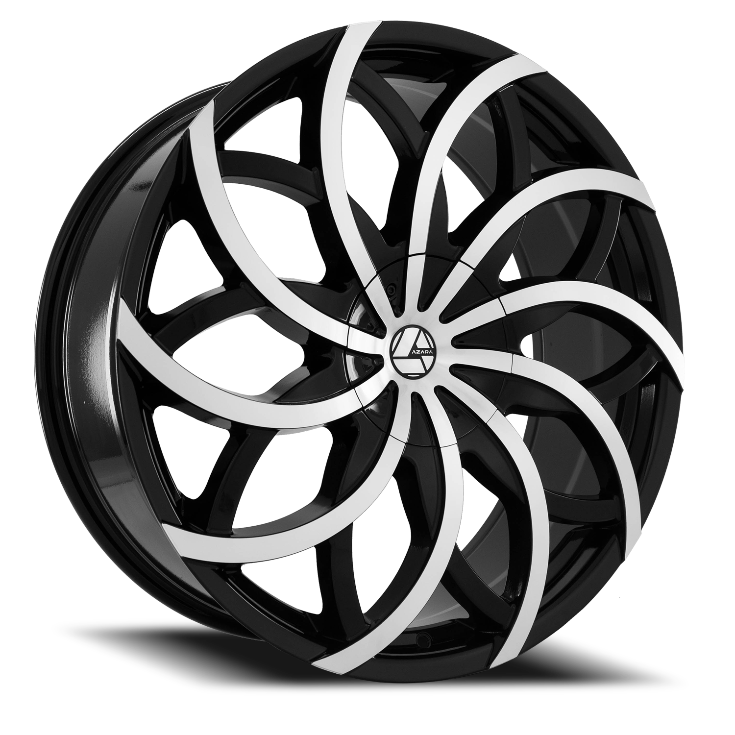 AZARA AZA-504 24X9 25 6X135/6X139.7 GLOSS BLACK & MACHINED