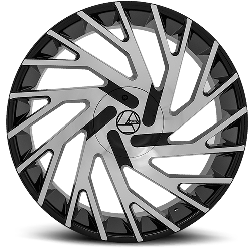 AZARA AZA-505 24X9 34 5X115/5X120 GLOSS BLACK & MACHINED