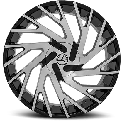 AZARA AZA-505 20X8.5 35 5X108/5X114.3 GLOSS BLACK & MACHINED