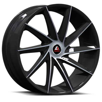 AZARA AZA-506 26X9.5 34 5X115/5X120 GLOSS BLACK & MACHINED