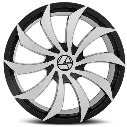 AZARA AZA-507 20X8.5 35 5X112/5X114.3 GLOSS BLACK & MACHINED
