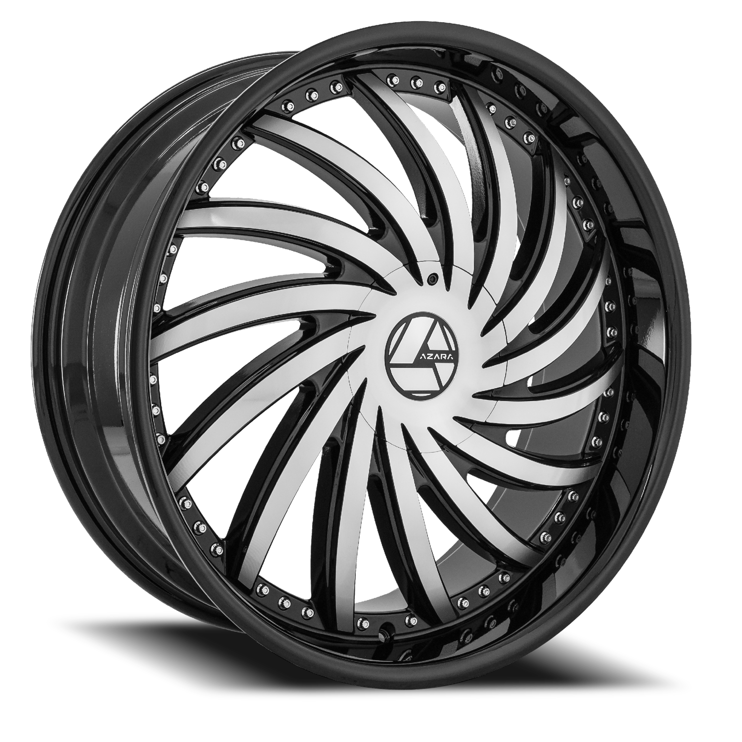 AZARA AZA-508 18X8 35 5X100/5X114.3 GLOSS BLACK & MACHINED