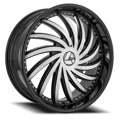 AZARA AZA-508 30X9.5 15 BLANK GLOSS BLACK & MACHINED
