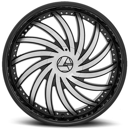 AZARA AZA-508 32X10 15 BLANK GLOSS BLACK & MACHINED