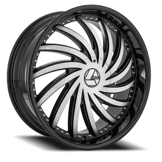 AZARA AZA-508 24X9 30 6X135/6X139.7 GLOSS BLACK & MACHINED