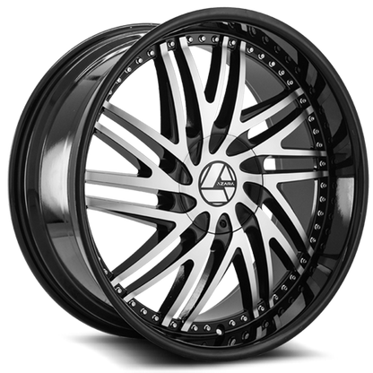 AZARA AZA-509 24X9 25 6X135/6X139.7 GLOSS BLACK & MACHINED
