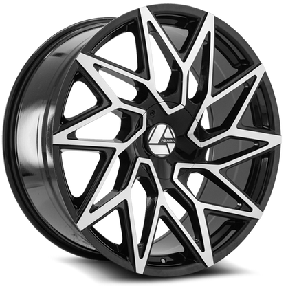 AZARA AZA-511 22X9.5 25 5X135 GLOSS BLACK & MACHINED