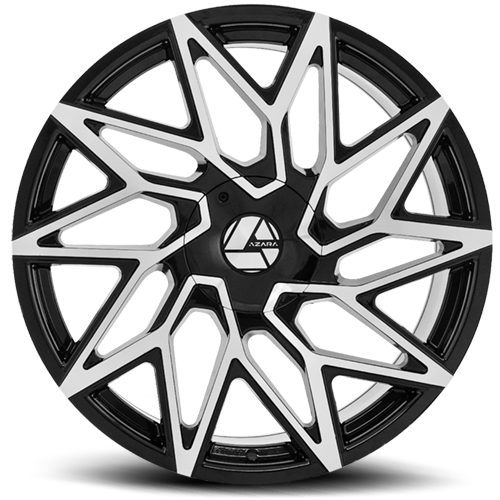 AZARA AZA-511 22X9.5 25 5X135 GLOSS BLACK & MACHINED