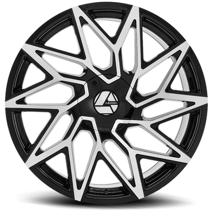 AZARA AZA-511 22X9.5 25 5X135 GLOSS BLACK & MACHINED