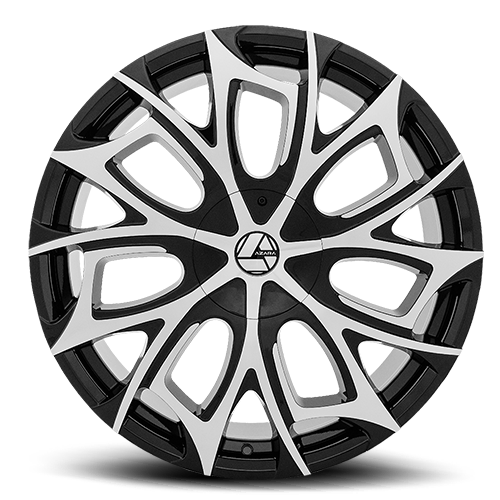 AZARA AZA-512 20X8.5 35 5X112/5X114.3 GLOSS BLACK & MACHINED