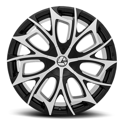 AZARA AZA-512 20X8.5 35 5X112/5X114.3 GLOSS BLACK & MACHINED