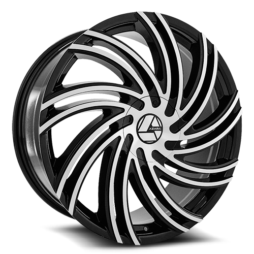 AZARA AZA-514 22X9.5 23 6X135/6X139.7 GLOSS BLACK & MACHINED