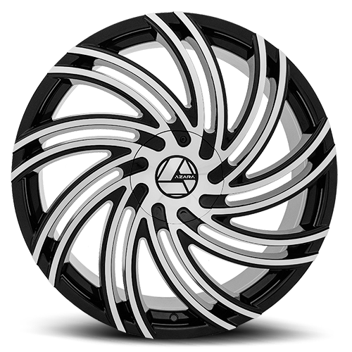 AZARA AZA-514 22X9.5 25 6X135/6X139.7 GLOSS BLACK & MACHINED