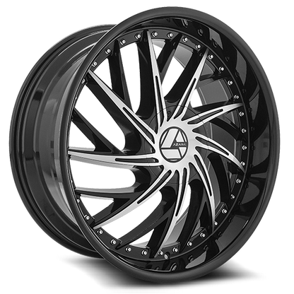 AZARA AZA-516 20X8.5 35 5X112/5X114.3 GLOSS BLACK & MACHINED