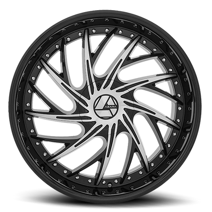 AZARA AZA-516 22X8.5 38 5X114.3/5X120 GLOSS BLACK & MACHINED