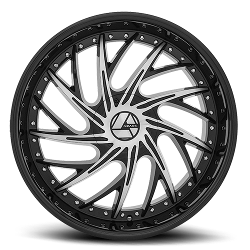 AZARA AZA-516 22X8.5 38 5X112/5X114.3 GLOSS BLACK & MACHINED