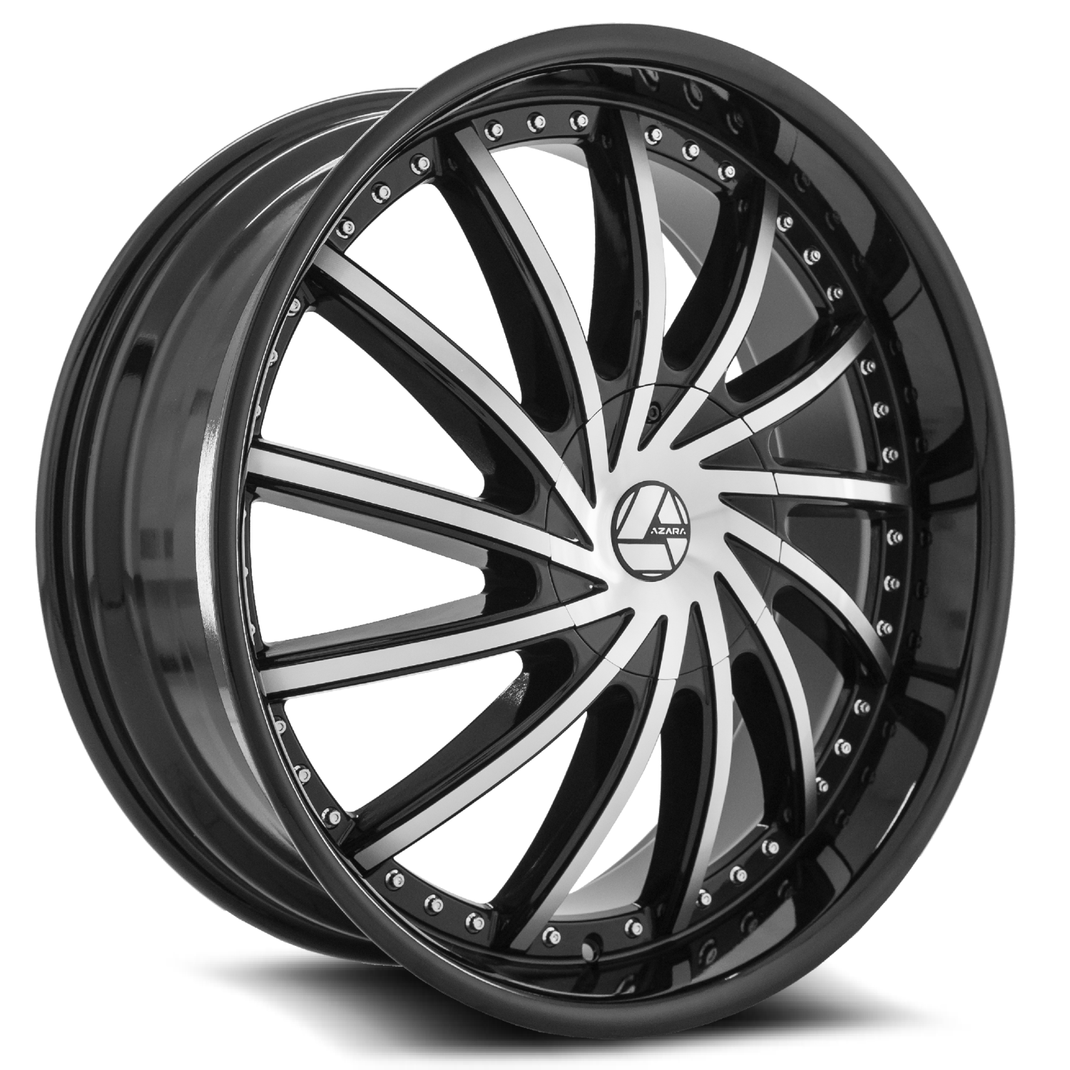 AZARA AZA-517 24X9 18 5X115/5X139.7 GLOSS BLACK & MACHINED