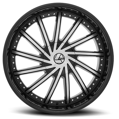 AZARA AZA-517 24X9 35 5X115/5X120 GLOSS BLACK & MACHINED