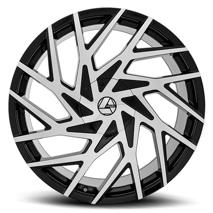 AZARA AZA-518 24X9 18 5X115/5X139.7 GLOSS BLACK & MACHINED