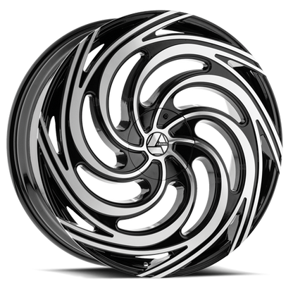 AZARA AZA-519 30X9.5 25 6X135/6X139.7 GLOSS BLACK & MACHINED