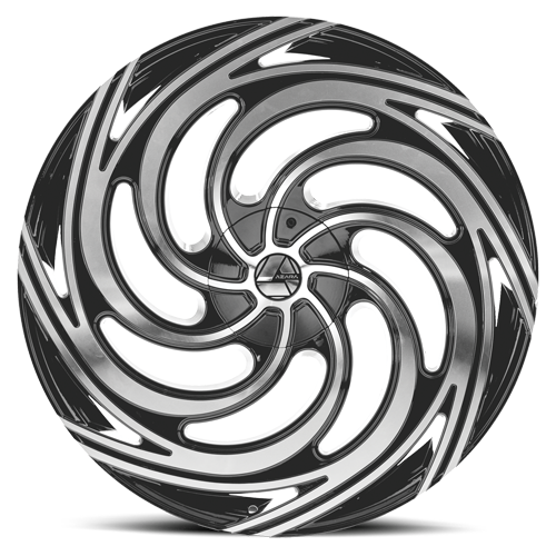 AZARA AZA-519 28X9.5 15 5X115/5X120 GLOSS BLACK & MACHINED