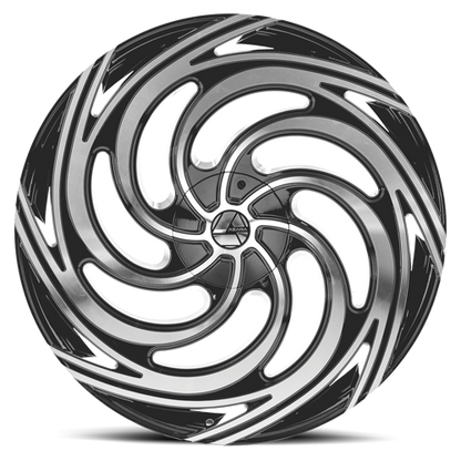 AZARA AZA-519 24X9 25 6X135/6X139.7 GLOSS BLACK & MACHINED