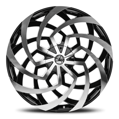 AZARA AZA-521 24X9 18 5X115/5X120 GLOSS BLACK & MACHINED