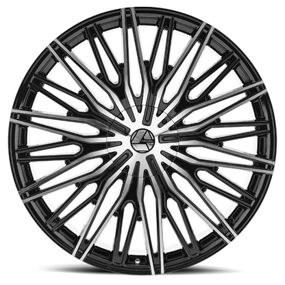 AZARA AZA-522 24X9 35 5X115/5X120 GLOSS BLACK & MACHINED