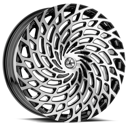 AZARA AZA-523 20X8.5 35 5X110/5X114.3 GLOSS BLACK & MACHINED