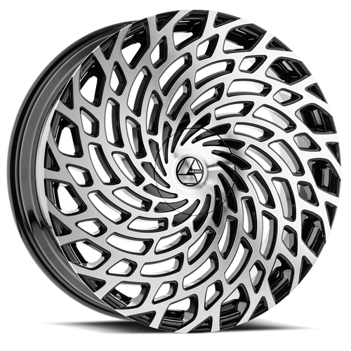 AZARA AZA-523 24X9 25 6X135/6X139.7 GLOSS BLACK & MACHINED