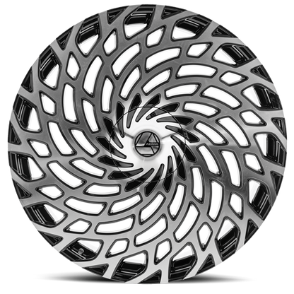 AZARA AZA-523 20X8.5 35 5X112/5X114.3 GLOSS BLACK & MACHINED