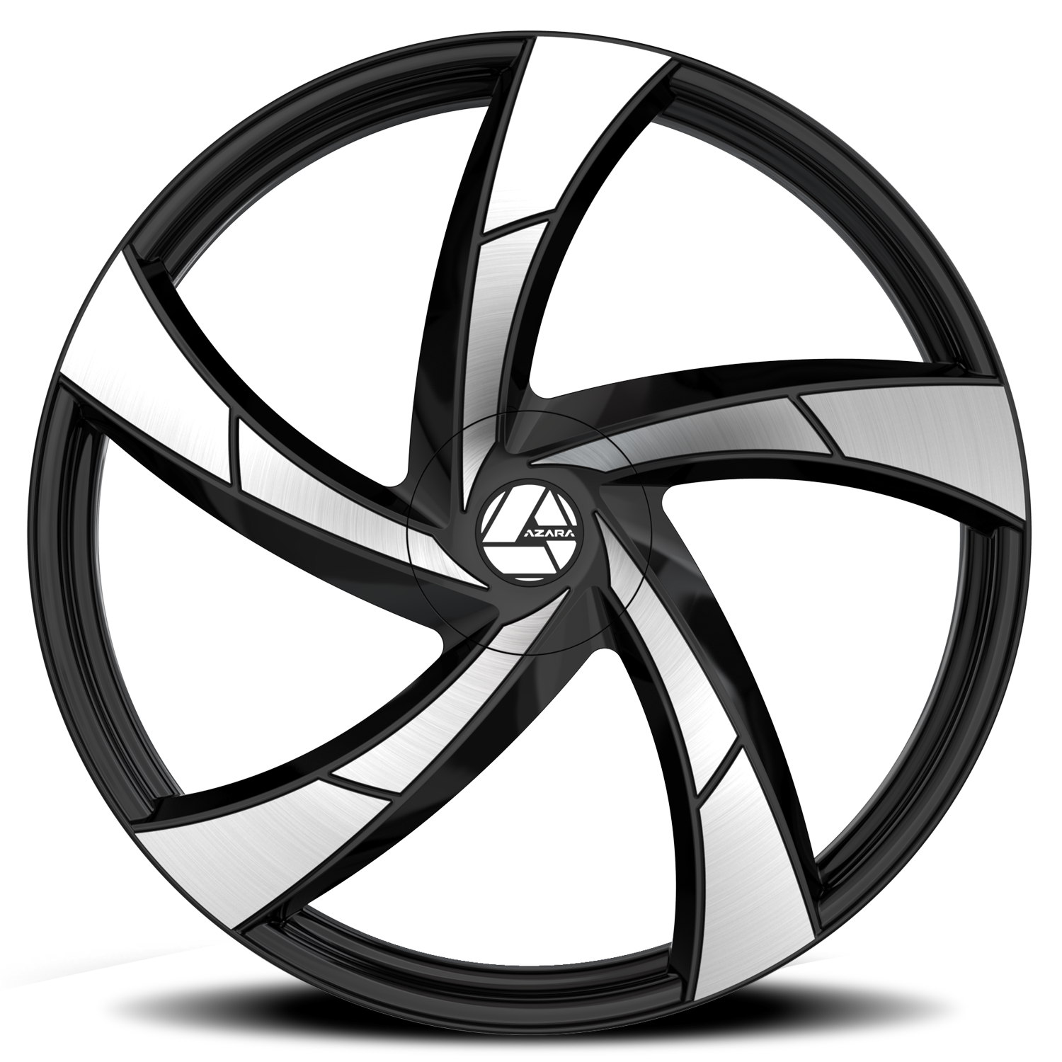 AZARA AZA-524 26X9.5 15 5X115/5X120 GLOSS BLACK & MACHINED