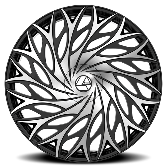 AZARA AZA-525 30X9.5 22 6X135/6X139.7 GLOSS BLACK & MACHINED