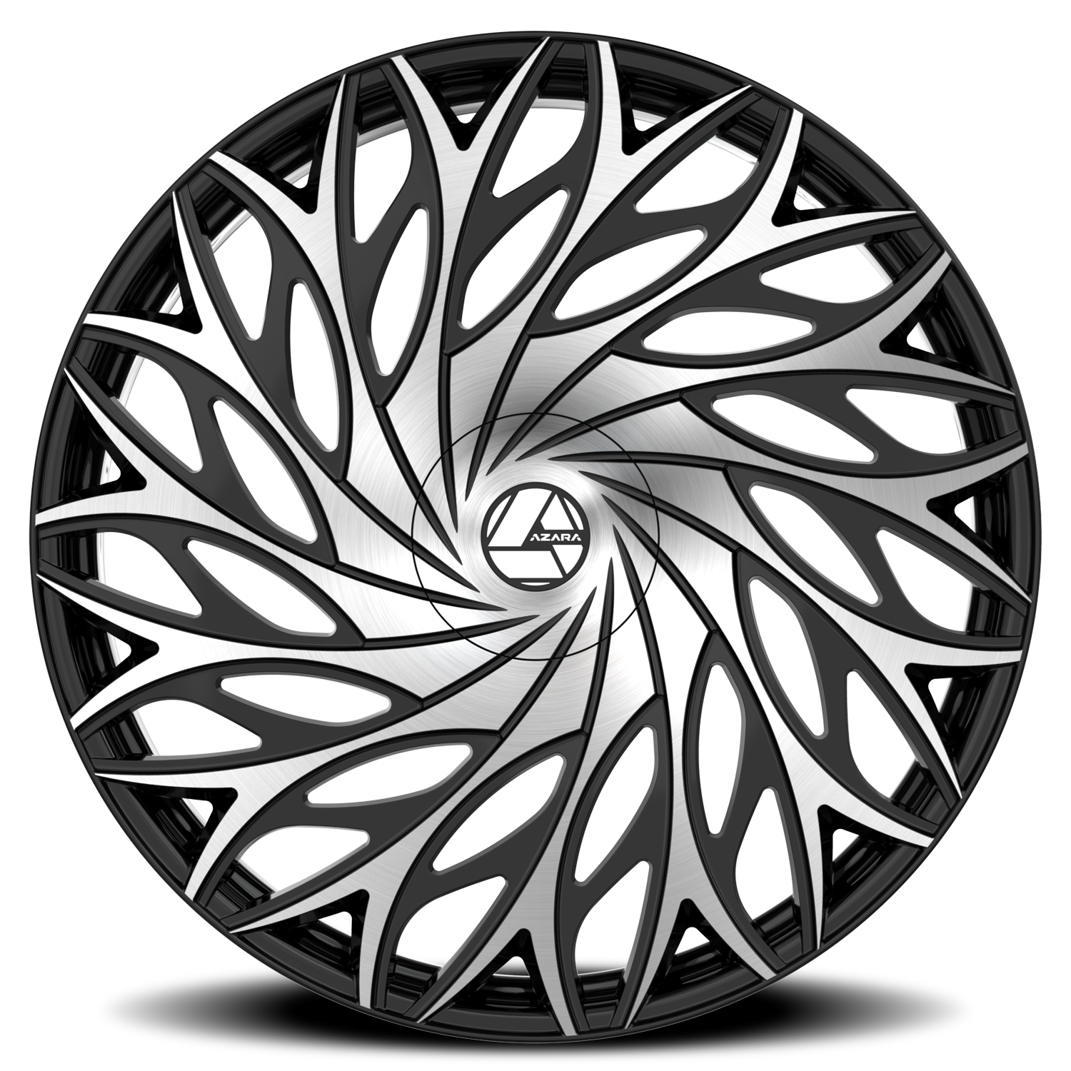 AZARA AZA-525 22X9.5 15 5X115/5X120 GLOSS BLACK & MACHINED