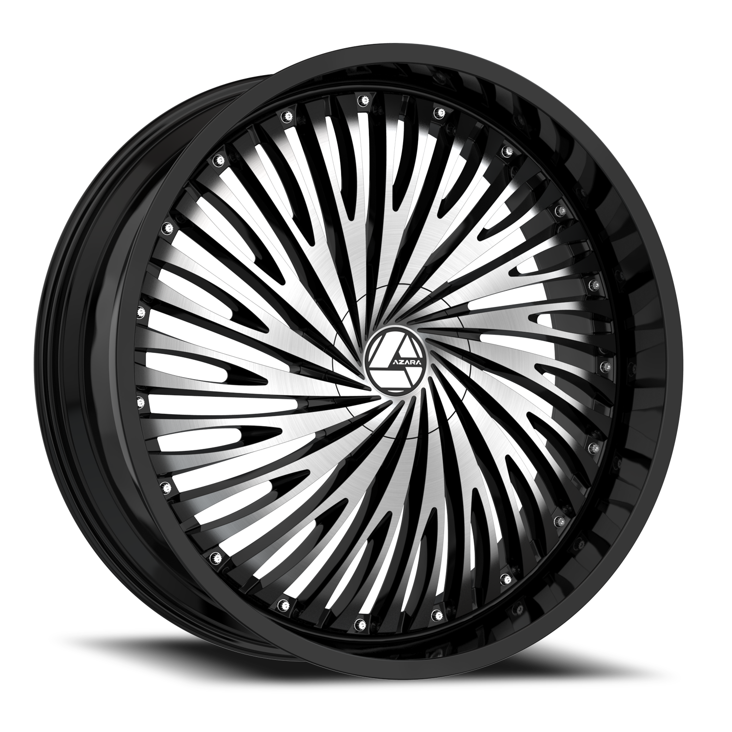 AZARA AZA-526 22X8.5 38 5X114.3/5X120 GLOSS BLACK & MACHINED