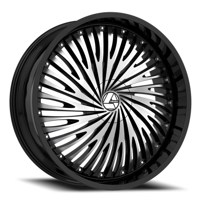 AZARA AZA-526 22X9.5 22 6X135/6X139.7 GLOSS BLACK & MACHINED