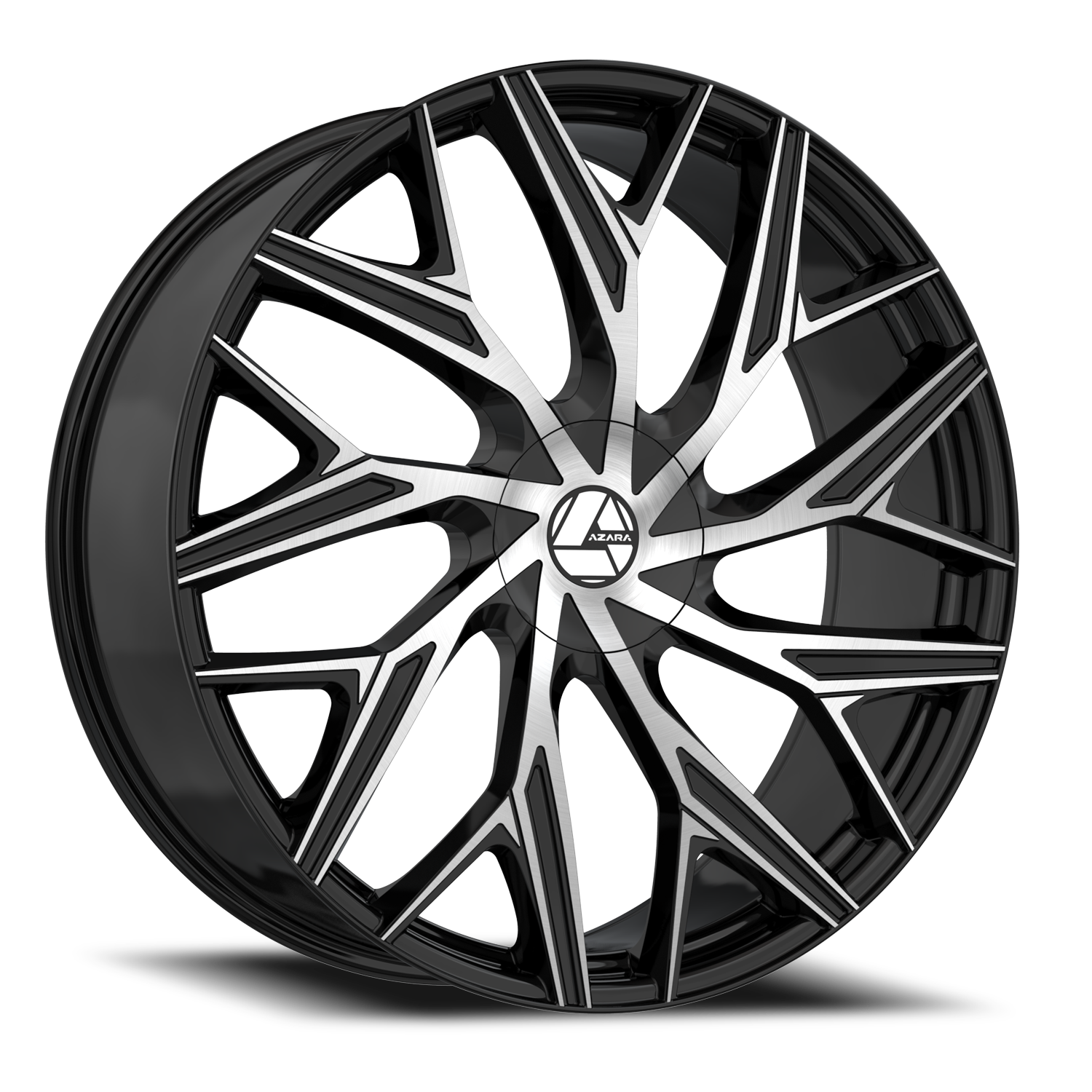 AZARA AZA-527 22X9.5 15 5X115/5X120 GLOSS BLACK & MACHINED
